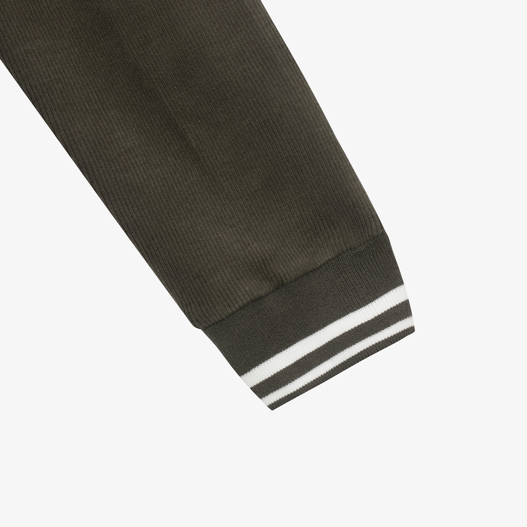 남성 하프 버튼 칼라 긴팔 티셔츠_세피아