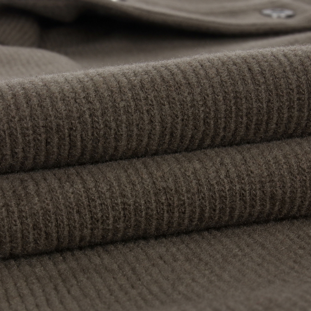 남성 하프 버튼 칼라 긴팔 티셔츠_세피아