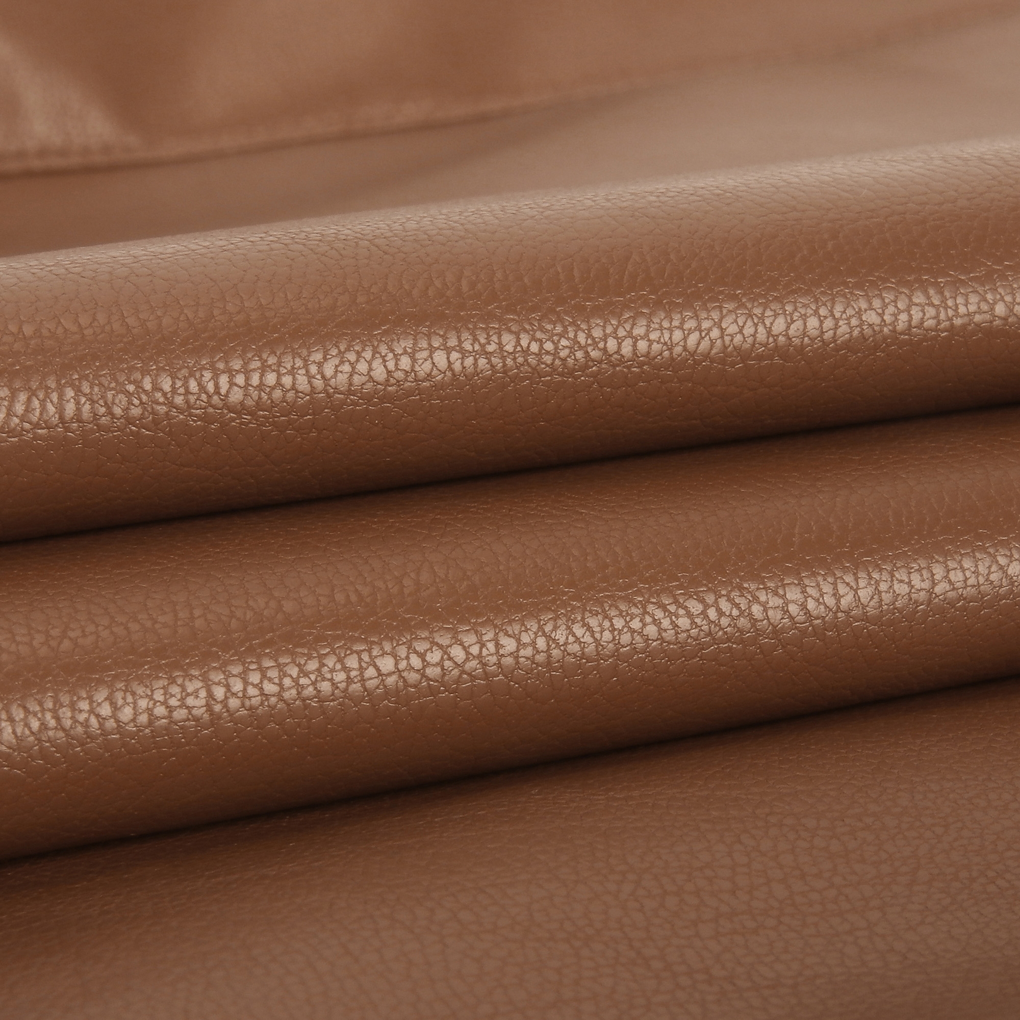 여성 에코 레더 빅 카라 반팔 점퍼_카멜