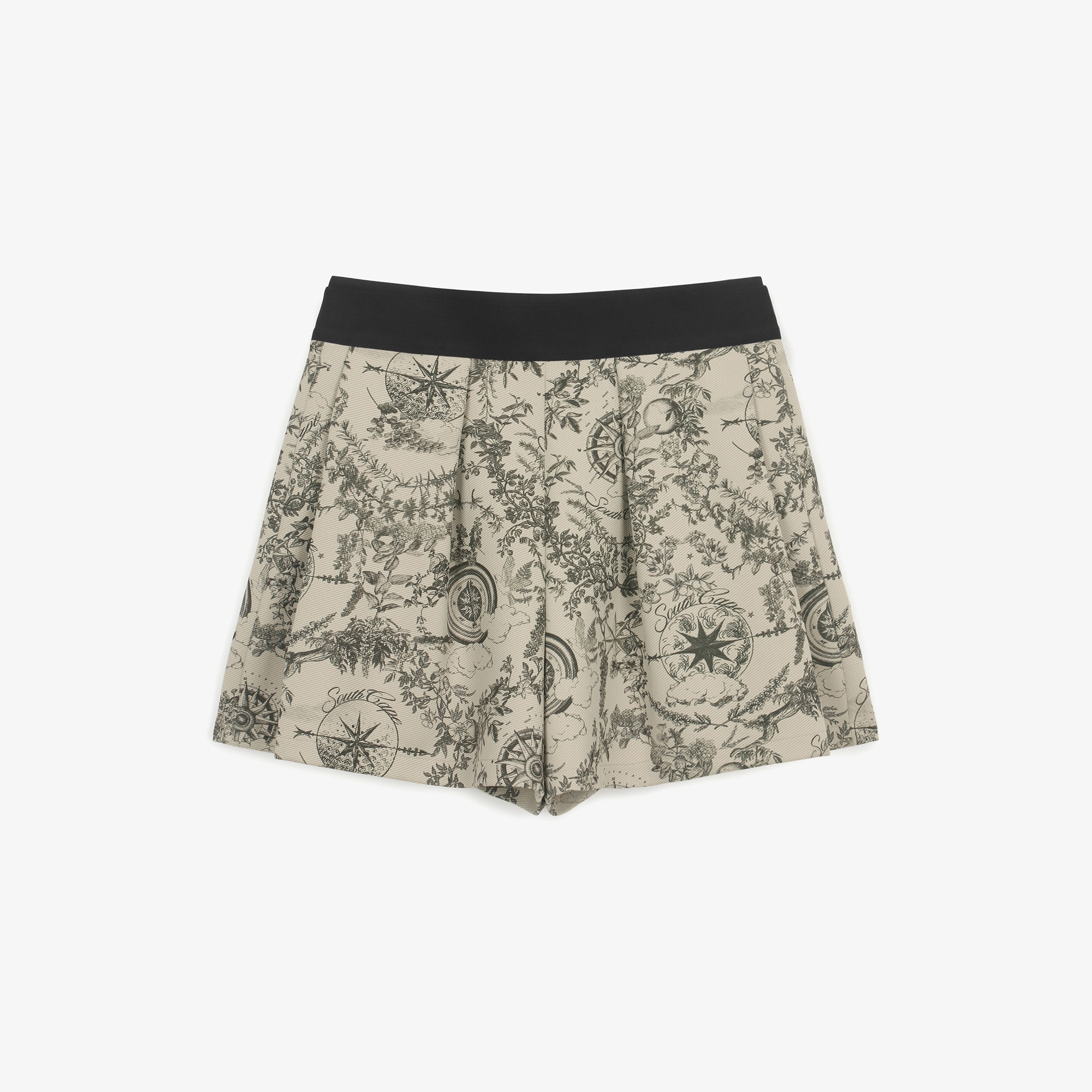 여성 사우스크로스 밴딩 숏츠_카키 베이지