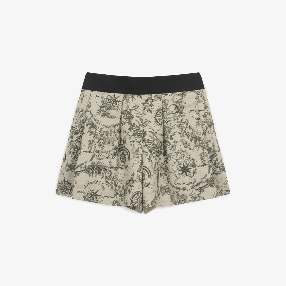 여성 사우스크로스 밴딩 숏츠_카키 베이지