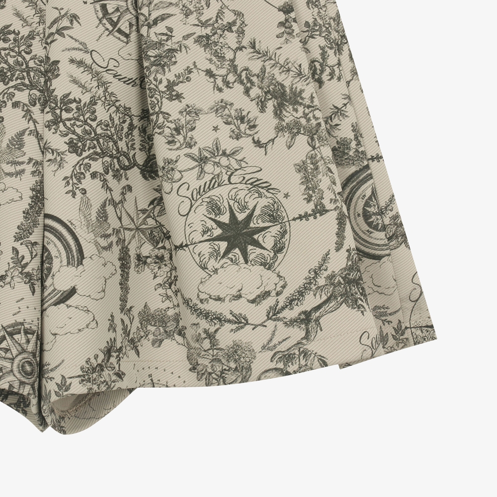 여성 사우스크로스 밴딩 숏츠_카키 베이지