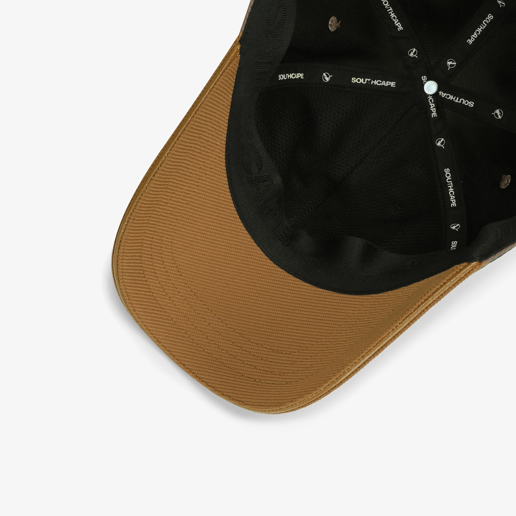 남성 사우스케이프 스틸 로고 볼 캡_브라운