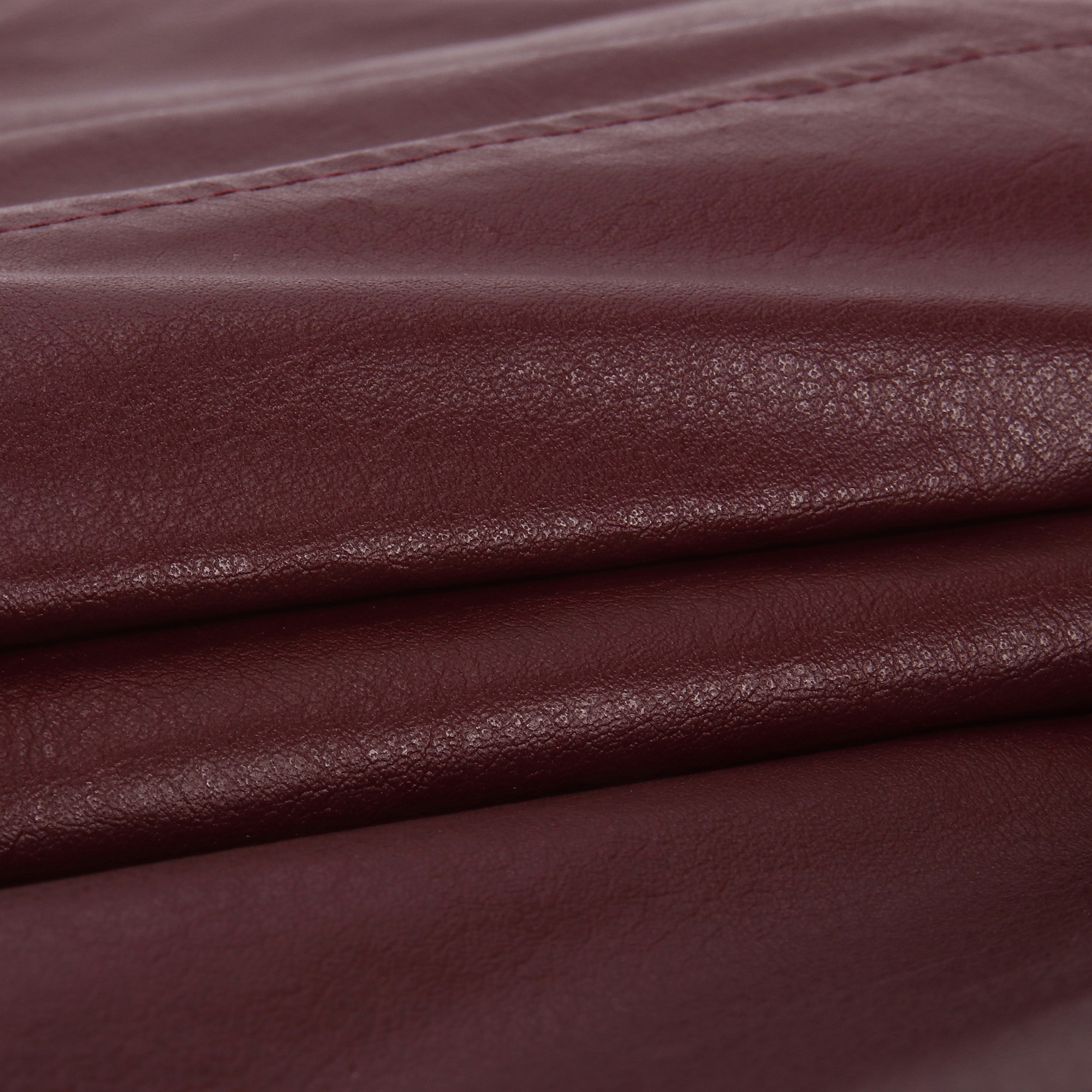 여성 에코 레더 히든 숏츠 스커트_와인