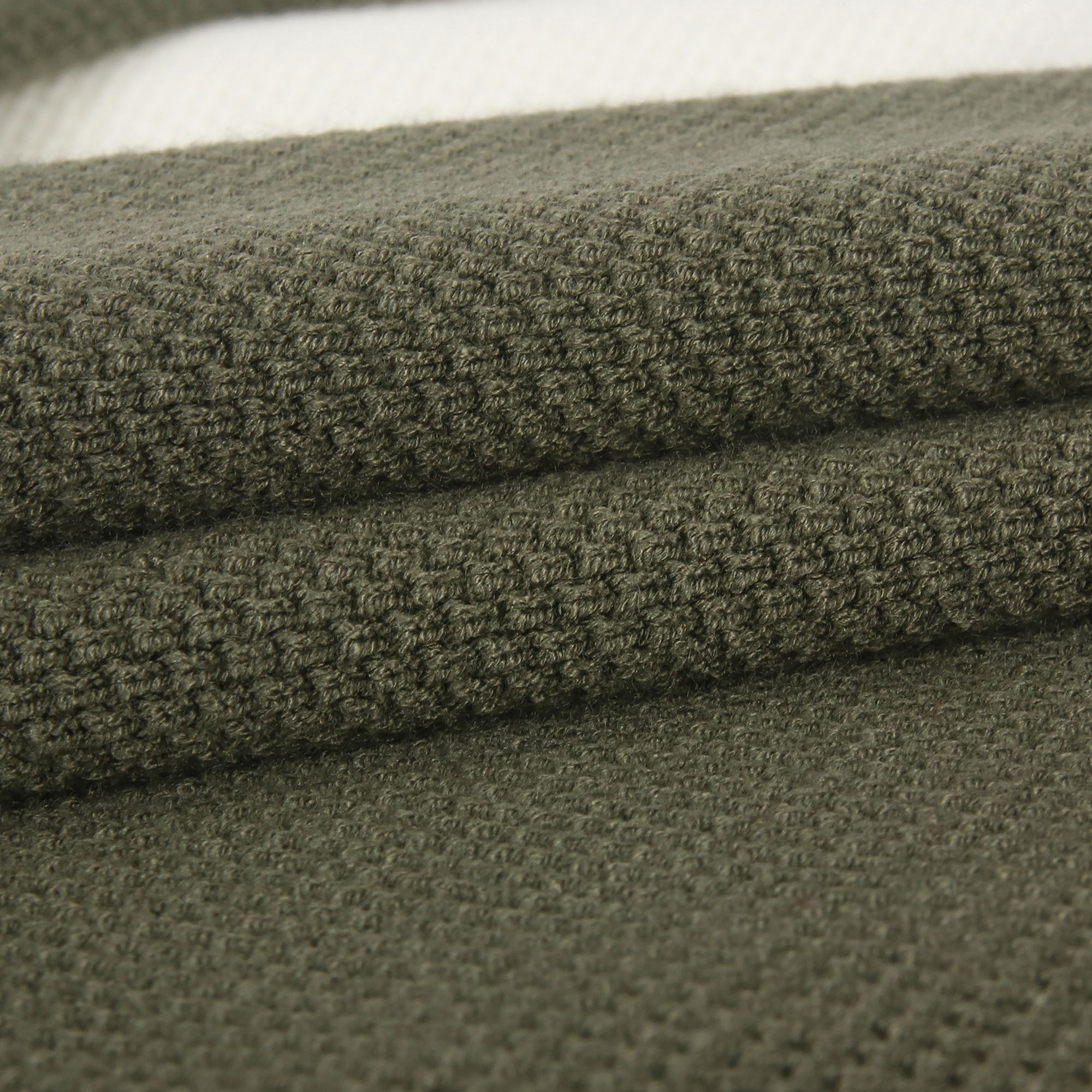 여성 16 로고 컬러 배색 가디건_카키