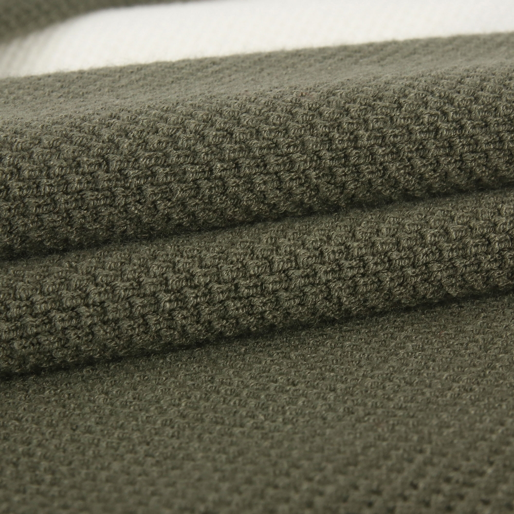 여성 16 로고 컬러 배색 가디건_카키