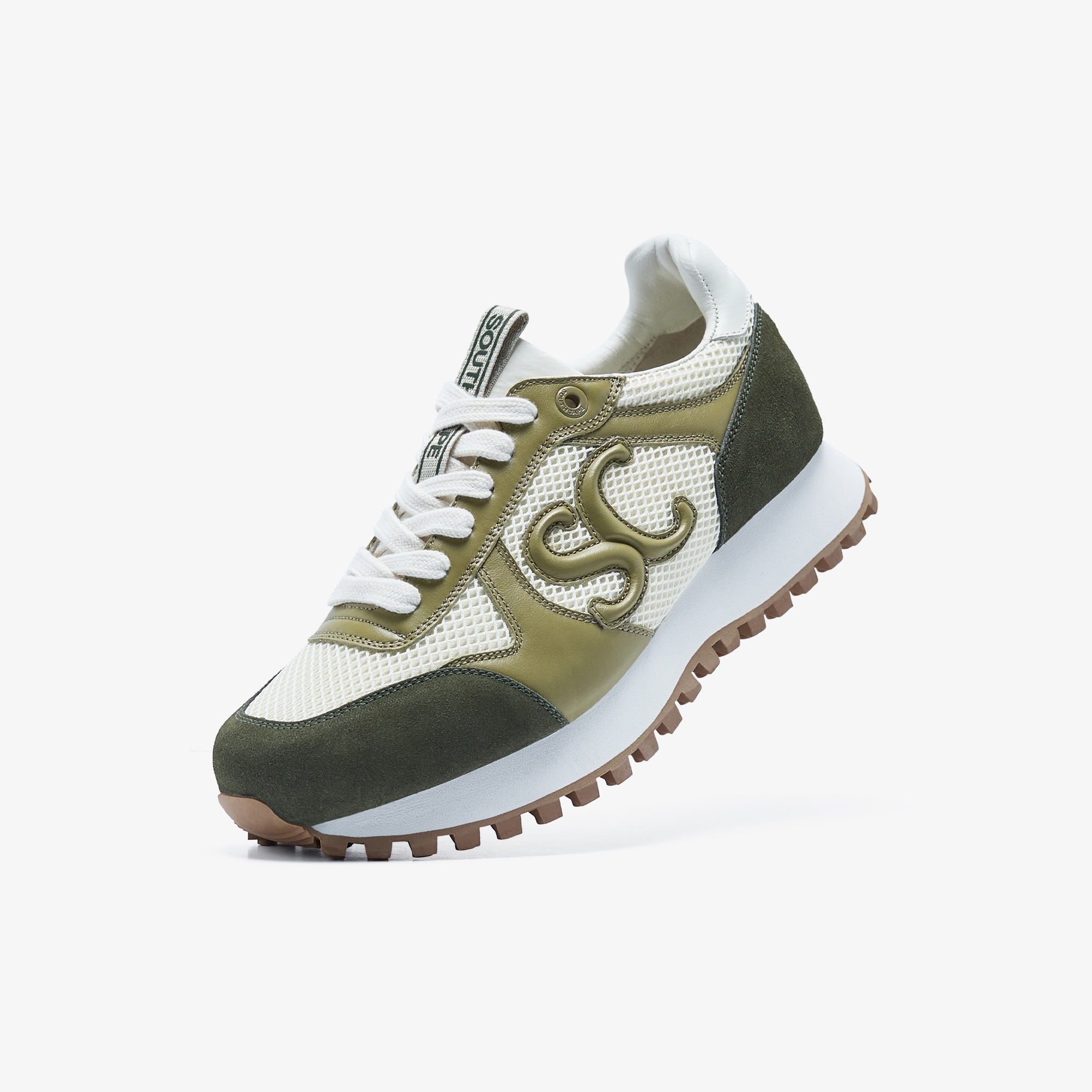 사우스케이프 여성 SC로고 뉴 스파이크리스화_카키