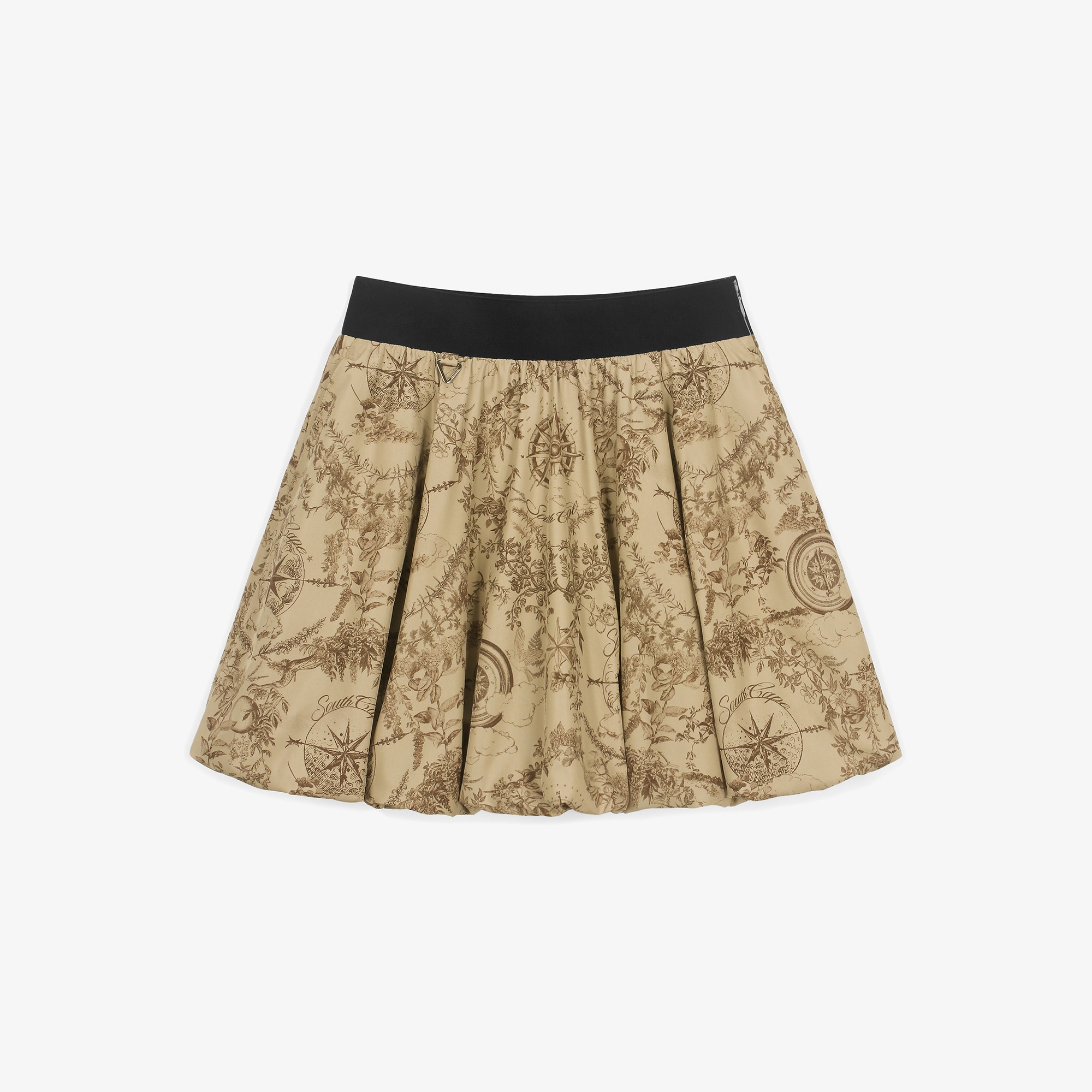 여성 사우스크로스 볼륨 플레어 스커트_라이트 베이지