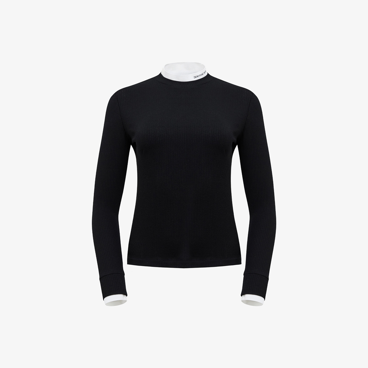 사우스케이프 여성 배색 베이스 레이어_블랙