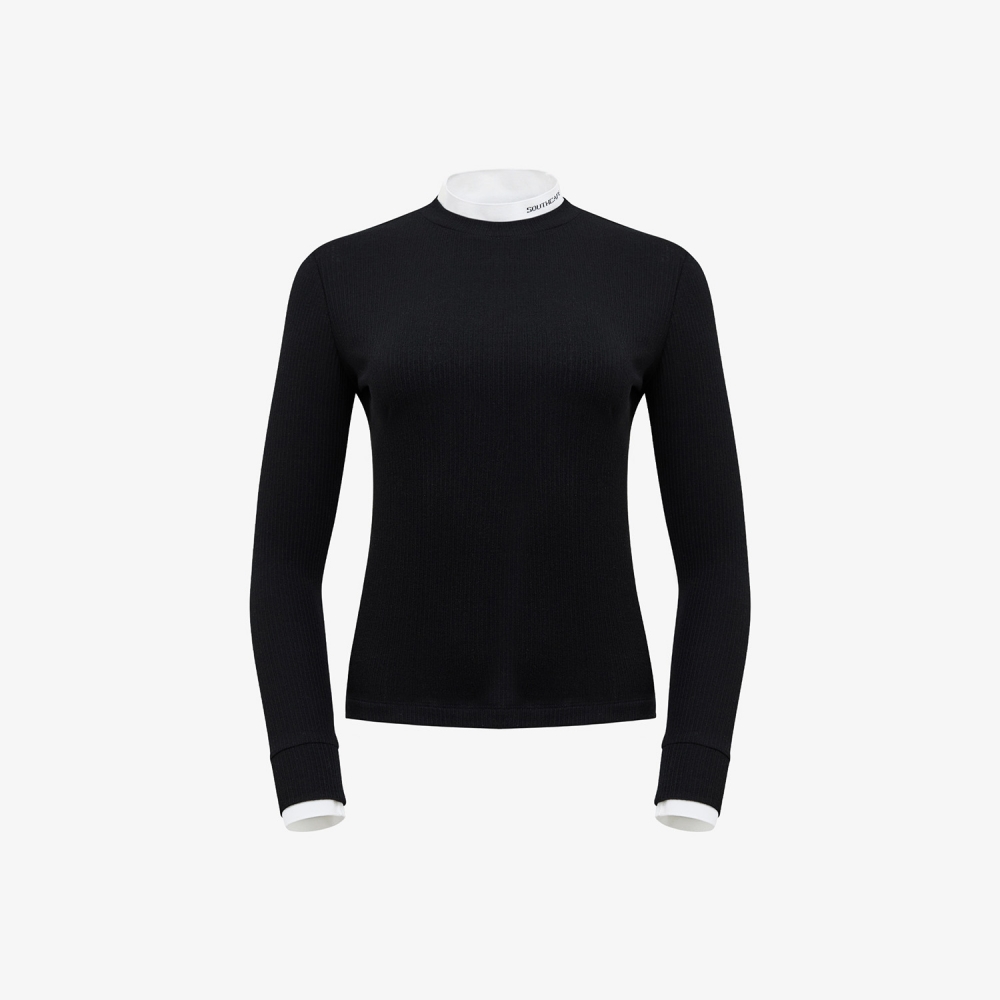 사우스케이프 여성 배색 베이스 레이어_블랙