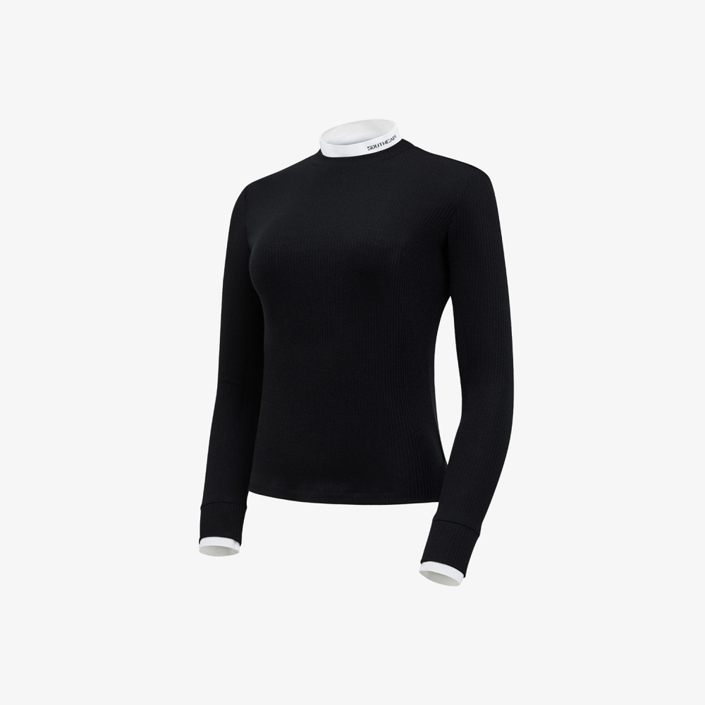 사우스케이프 여성 배색 베이스 레이어_블랙