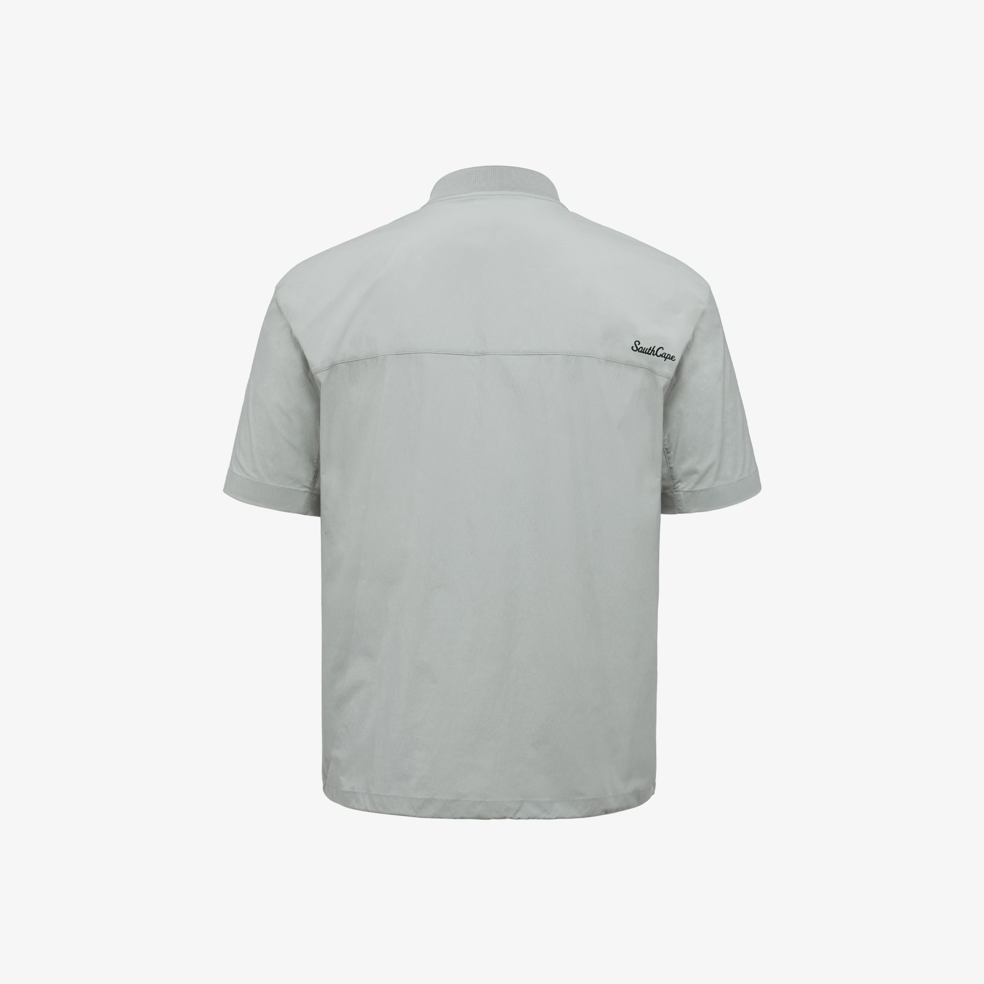 사우스케이프 남성 16 로고 우븐 반팔 티셔츠_라이트 그레이