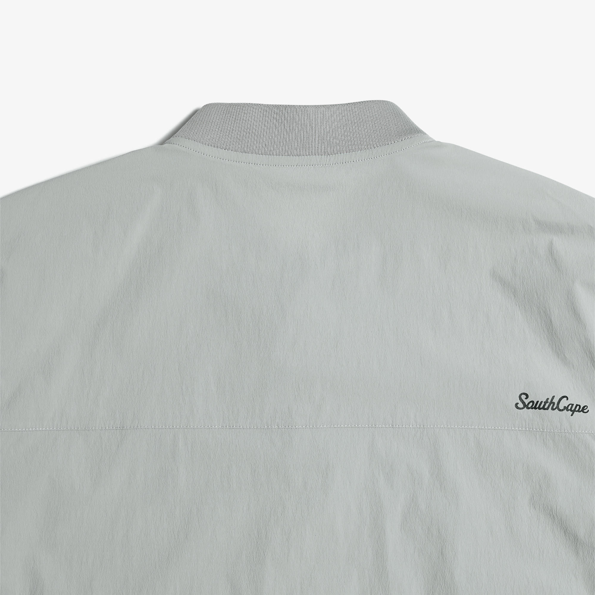 사우스케이프 남성 16 로고 우븐 반팔 티셔츠_라이트 그레이