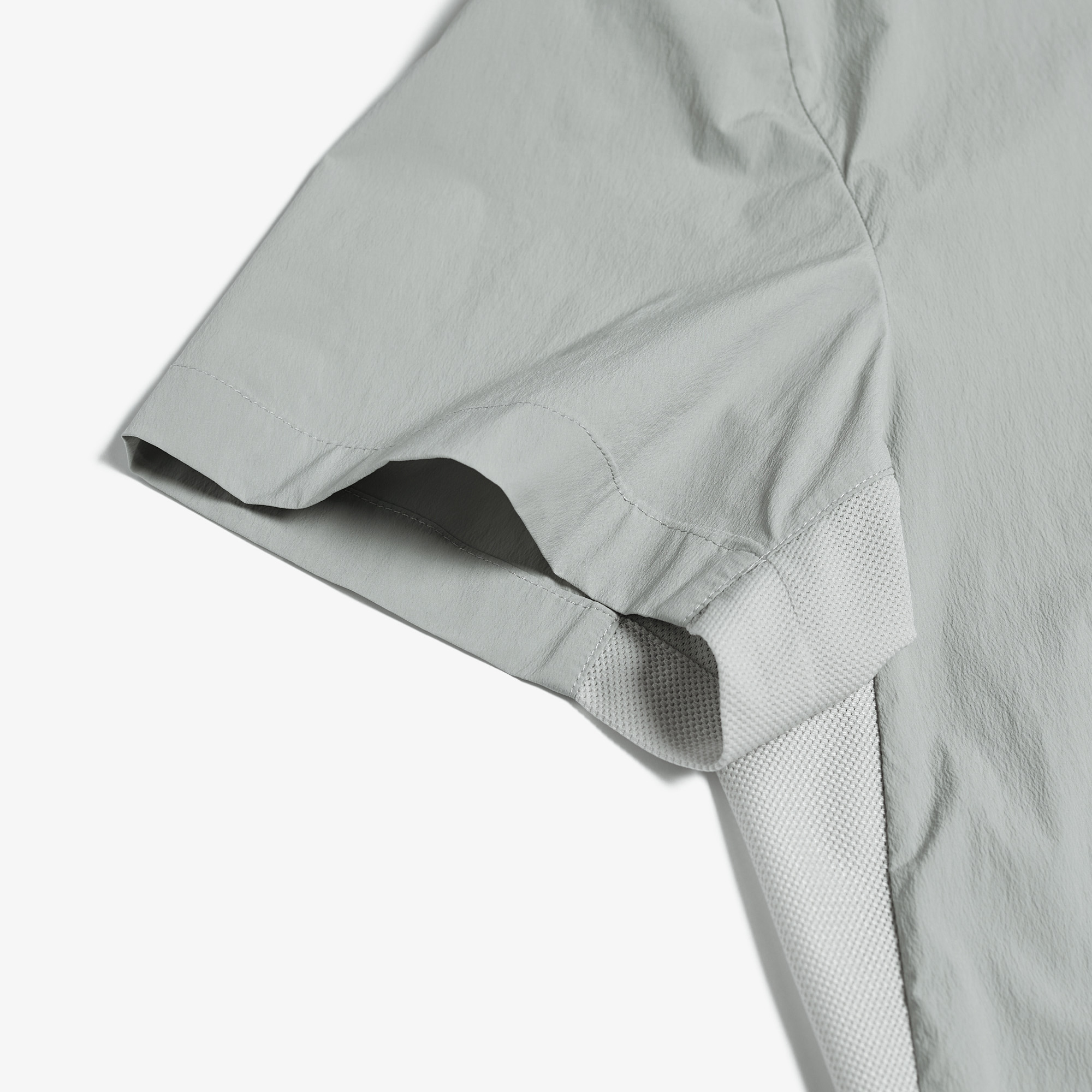 사우스케이프 남성 16 로고 우븐 반팔 티셔츠_라이트 그레이