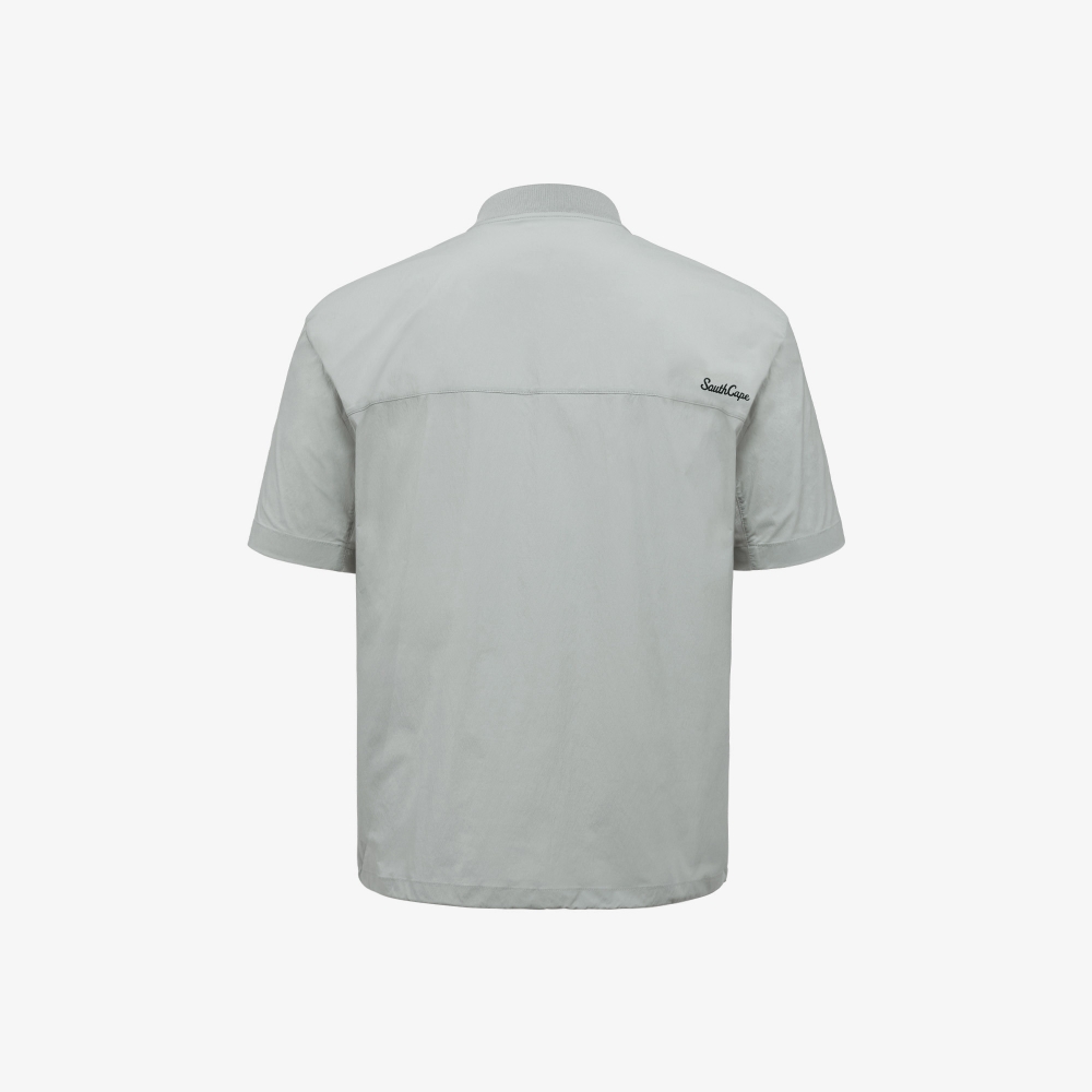사우스케이프 남성 16 로고 우븐 반팔 티셔츠_라이트 그레이