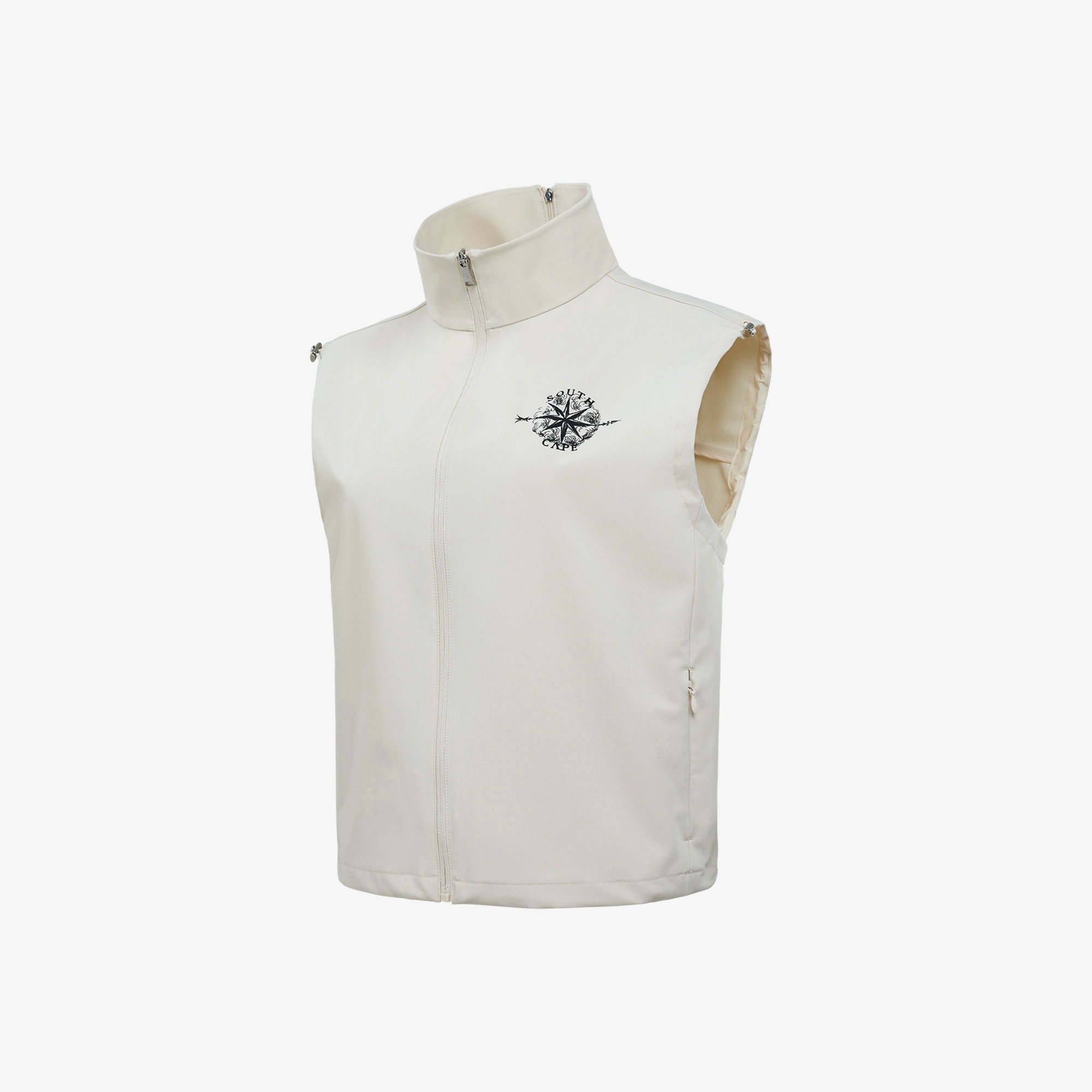 여성 사우스크로스 우븐 투웨이 베스트_라이트 베이지