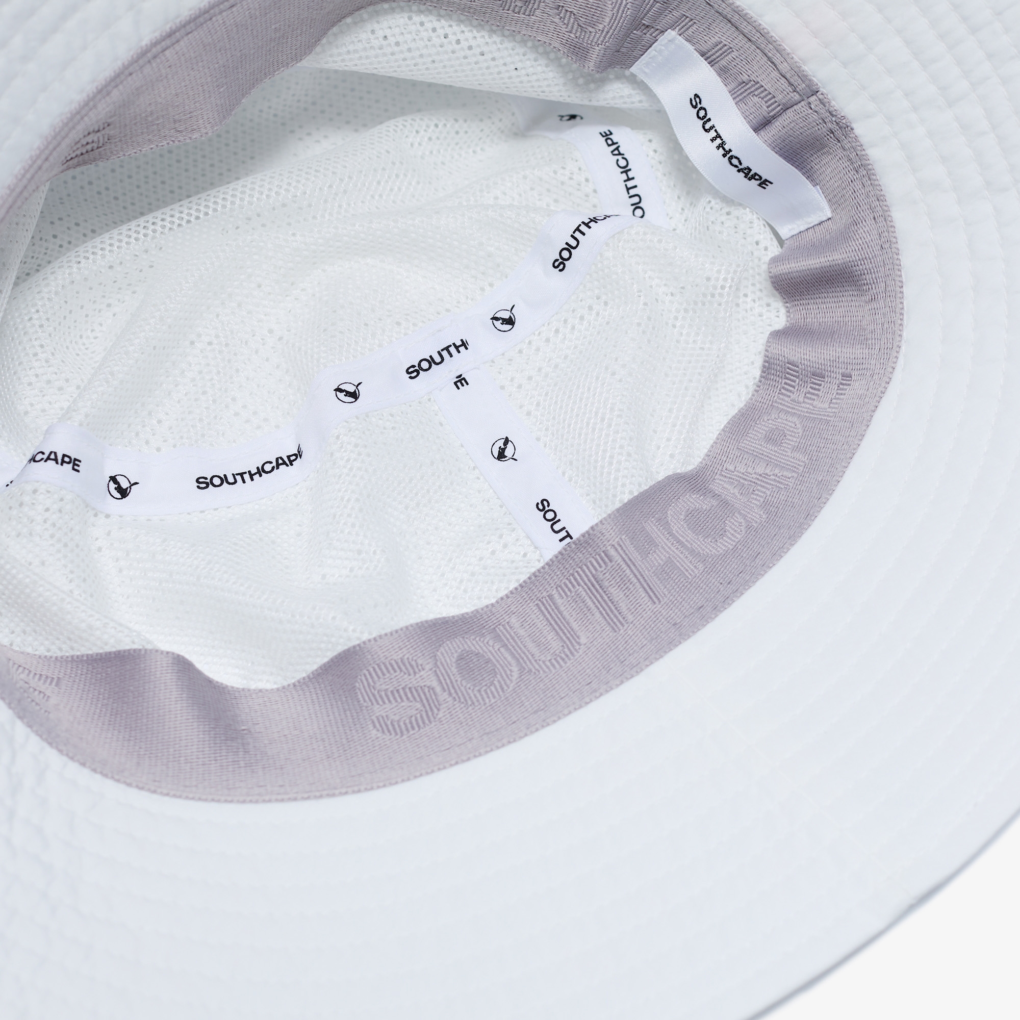 사우스케이프 남성 볼란테 펀칭 버킷햇_화이트