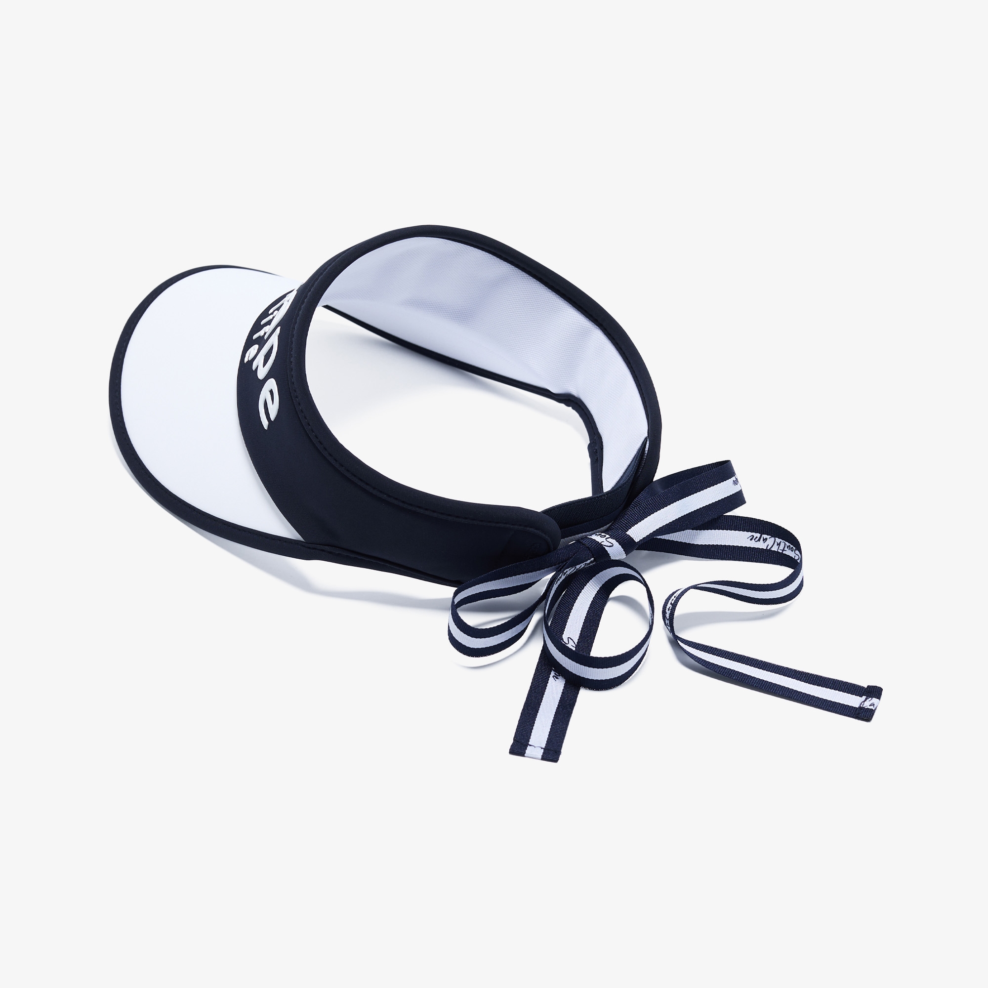 사우스케이프 여성 시그니처 로고 리본 바이저_다크 네이비