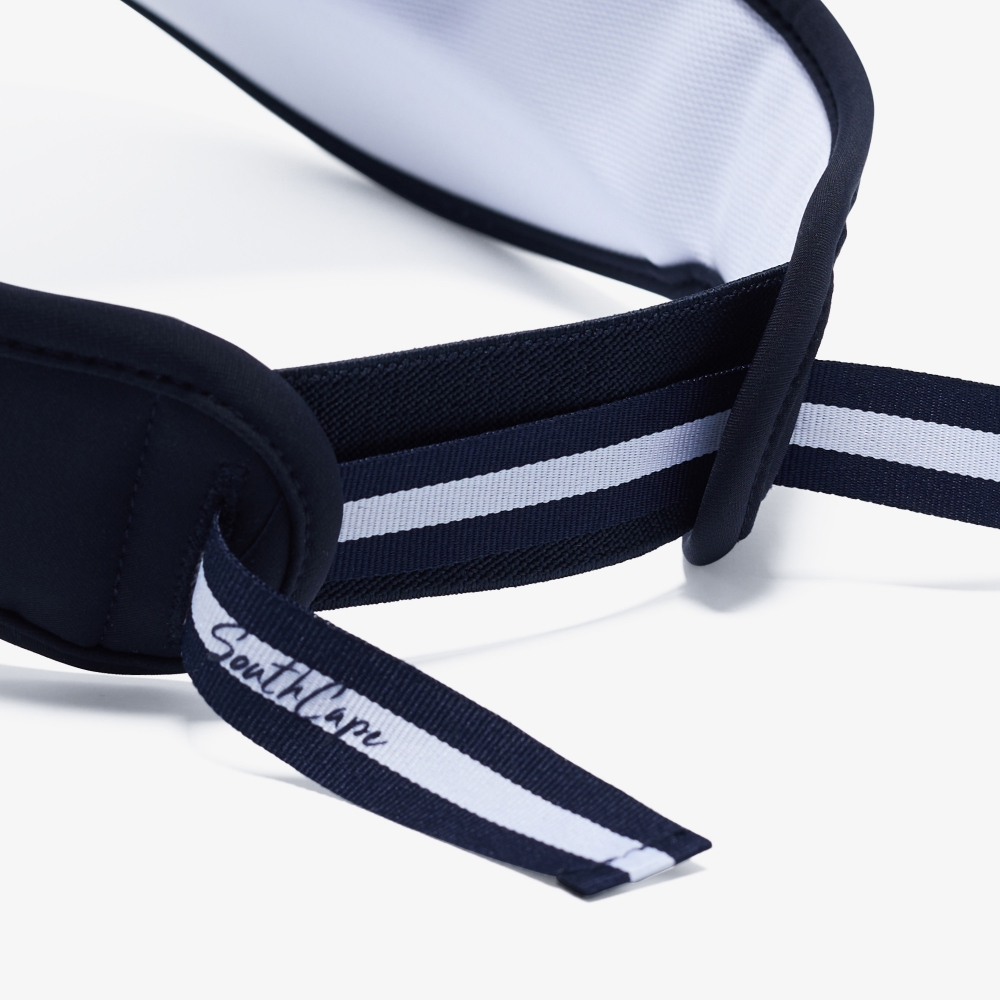 사우스케이프 여성 시그니처 로고 리본 바이저_다크 네이비