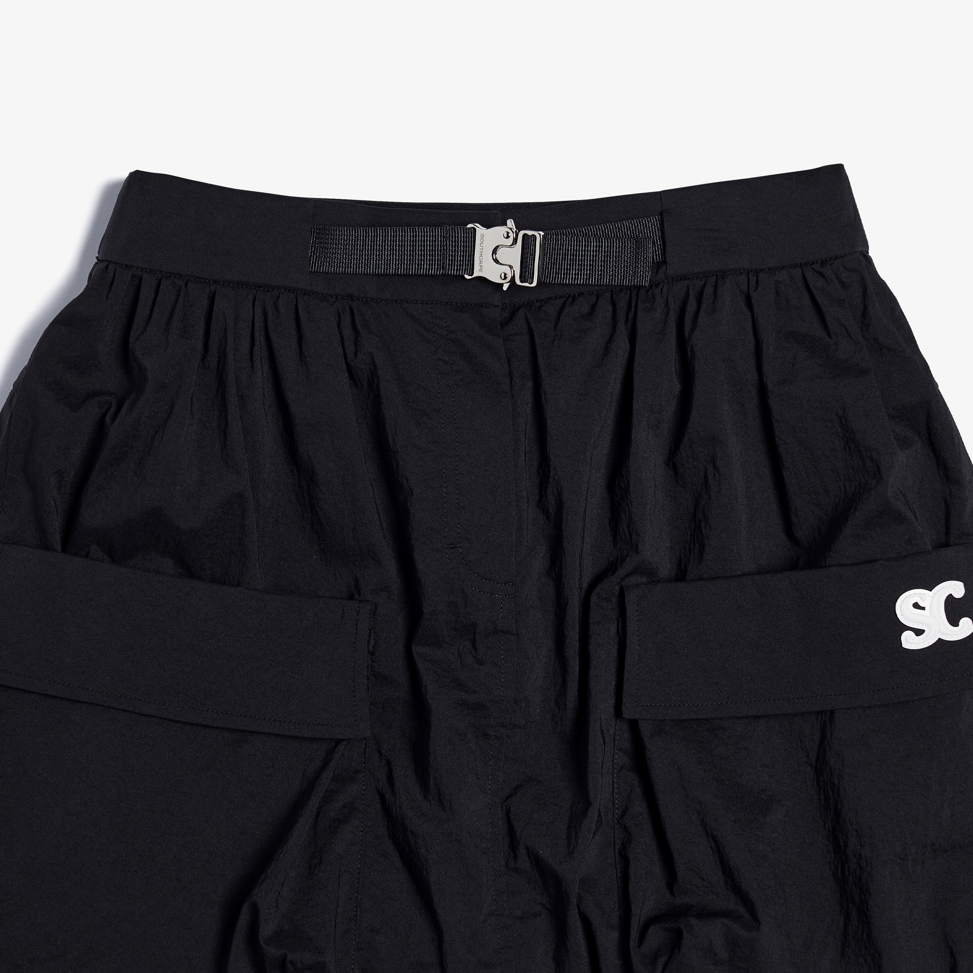 사우스케이프 여성 벌룬핏 포켓 미니 스커트_블랙