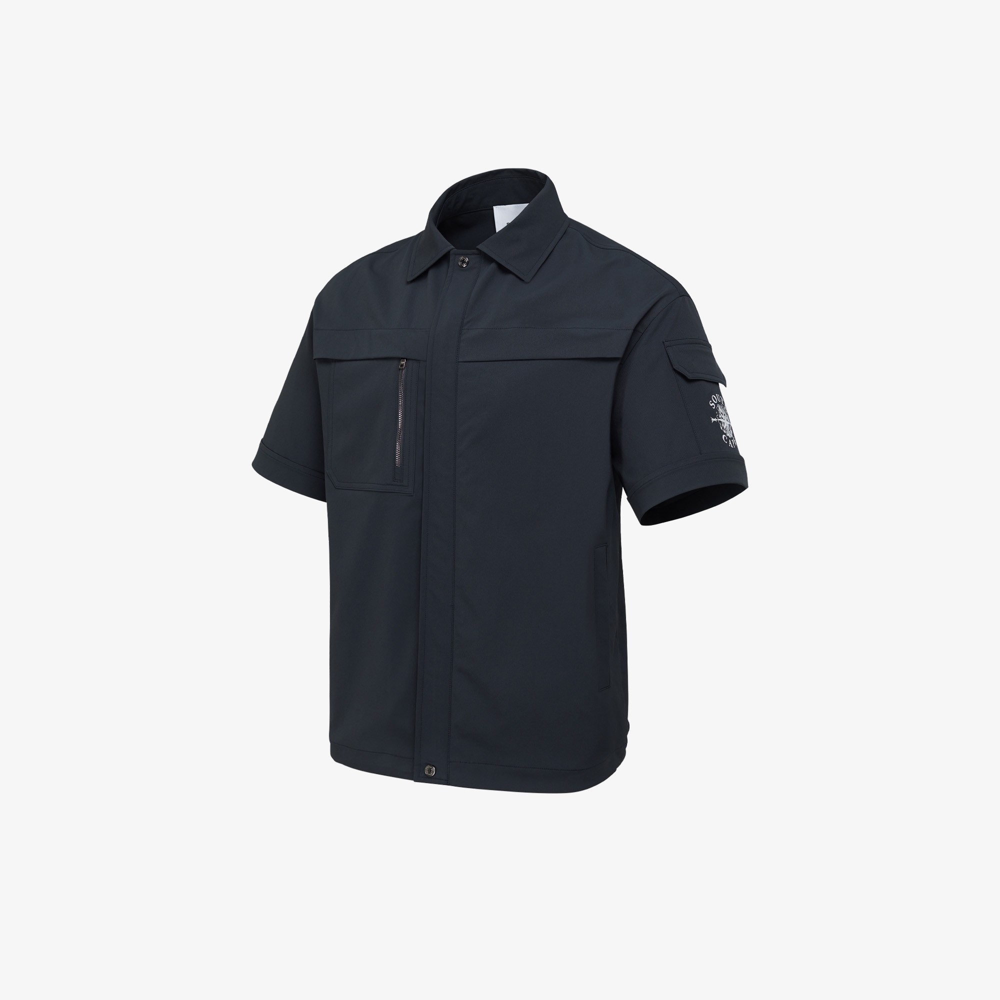 남성 사우스크로스 카고 포켓 우븐 셔츠_다크 네이비