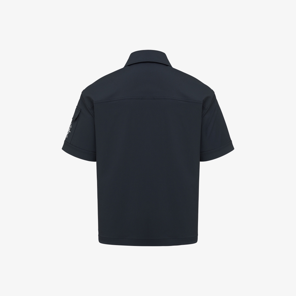 남성 사우스크로스 카고 포켓 우븐 셔츠_다크 네이비