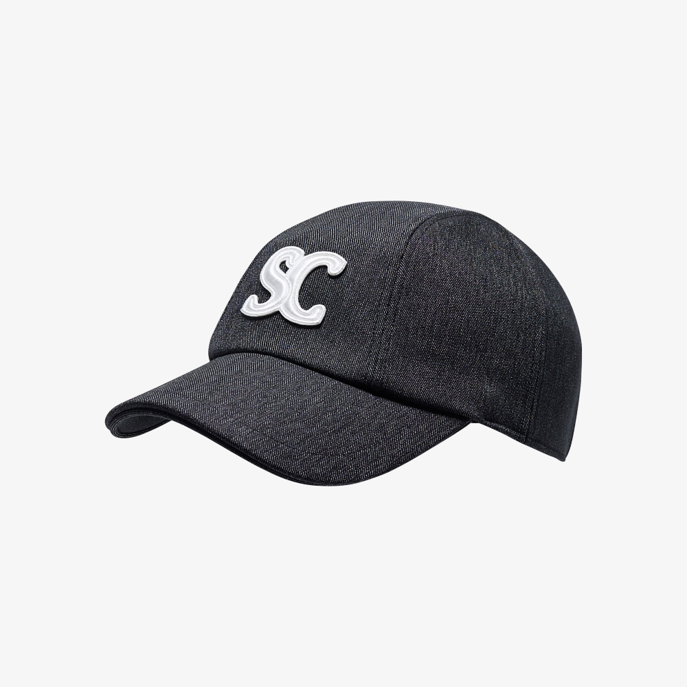 사우스케이프 여성 SC 로고 데님 볼 캡_블랙