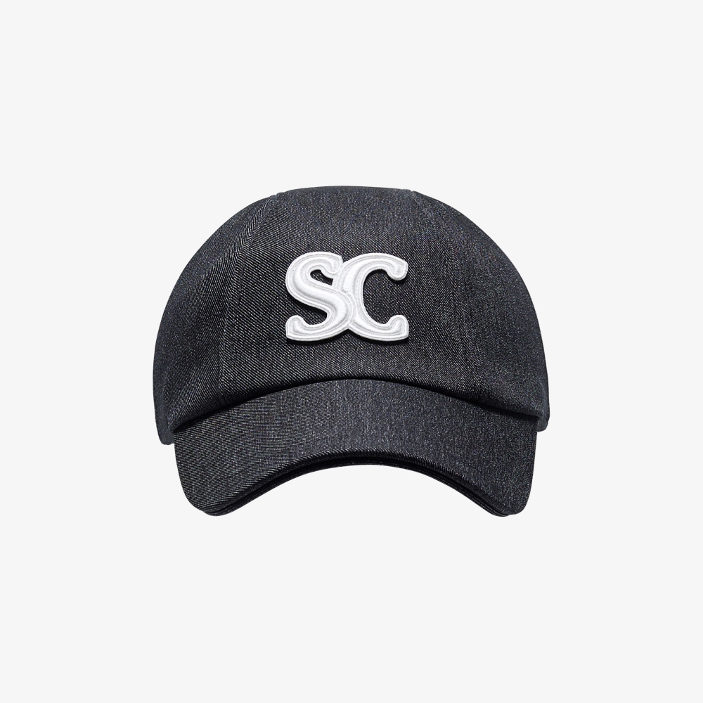 사우스케이프 여성 SC 로고 데님 볼 캡_블랙