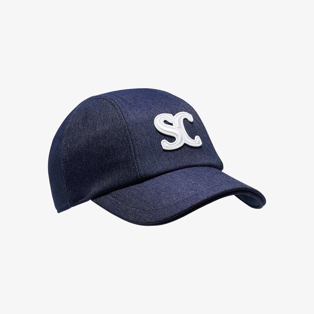 사우스케이프 여성 SC 로고 데님 볼 캡_다크 네이비