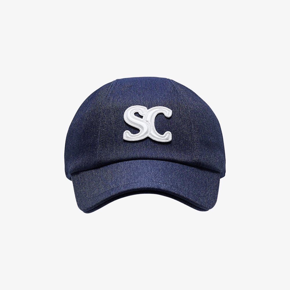 사우스케이프 여성 SC 로고 데님 볼 캡_다크 네이비