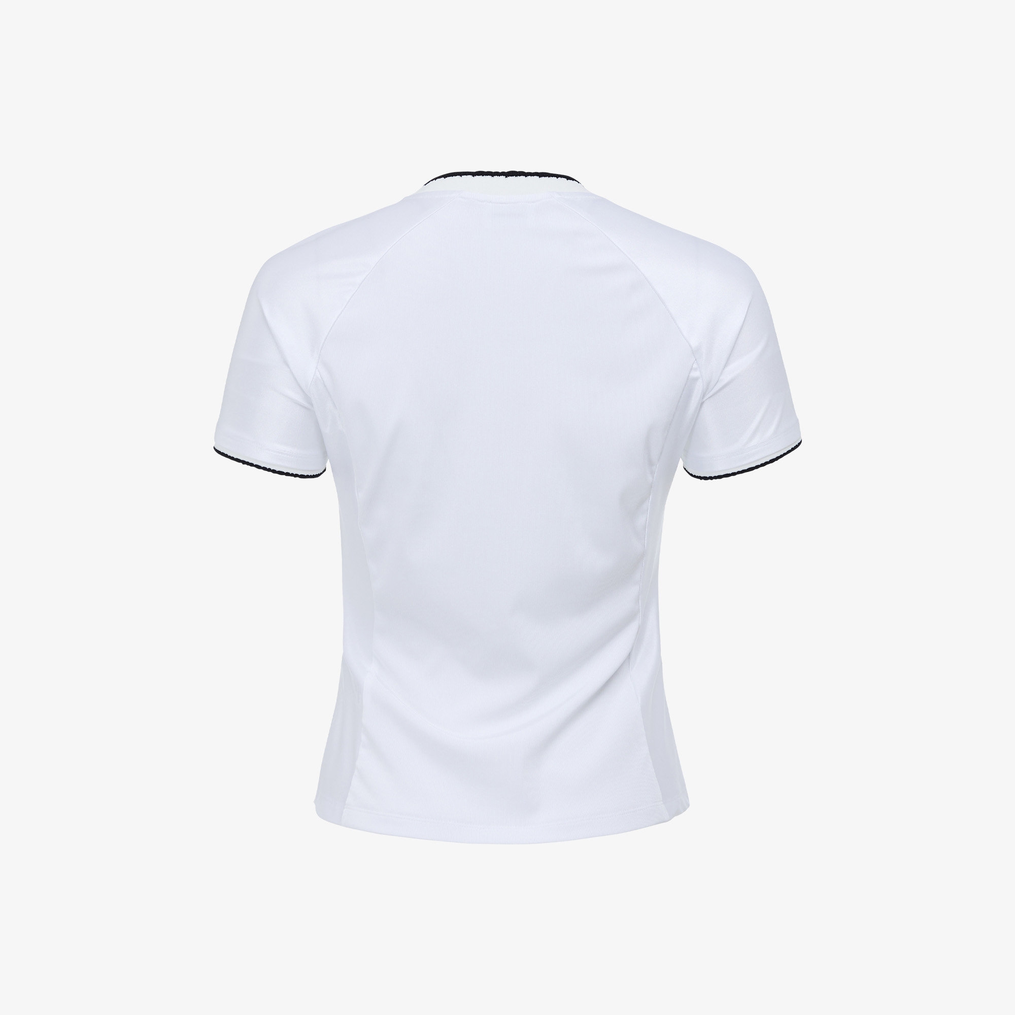 사우스케이프 여성 샤이닝 배색 티셔츠_화이트