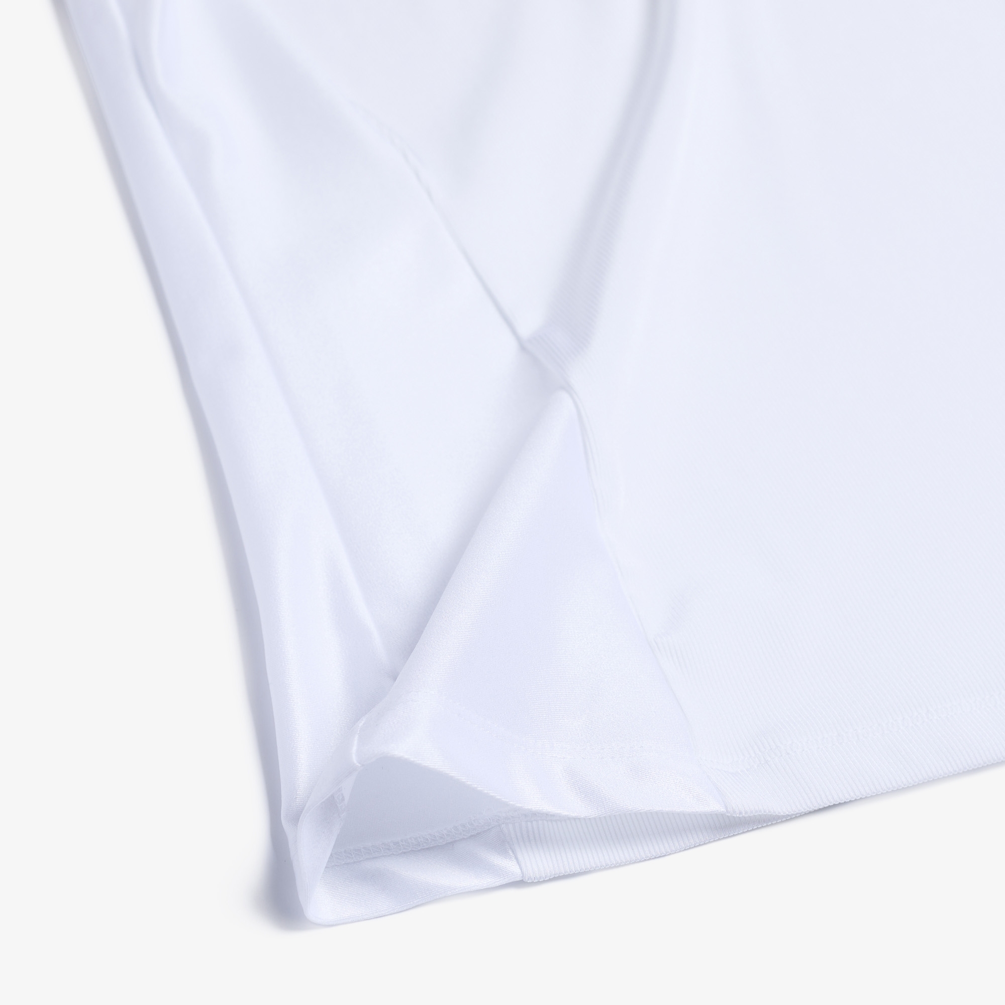 사우스케이프 여성 샤이닝 배색 티셔츠_화이트