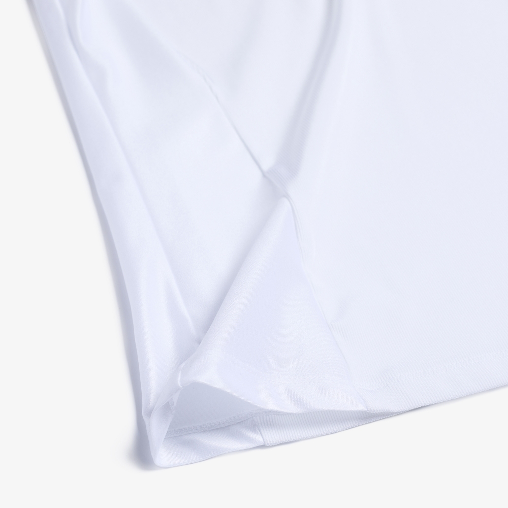 사우스케이프 여성 샤이닝 배색 티셔츠_화이트