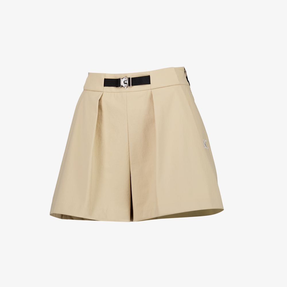 여성 사우스크로스 스커트 실루엣 벨트 숏팬츠_베이지