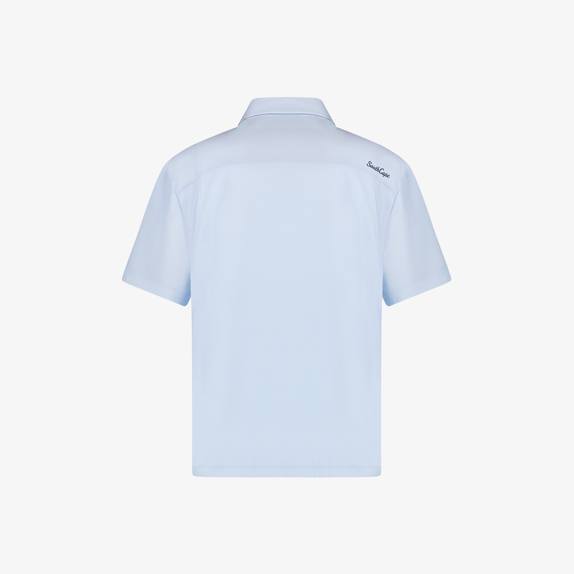 사우스케이프 남성 16 로고 오픈 카라 셔츠_라이트 블루