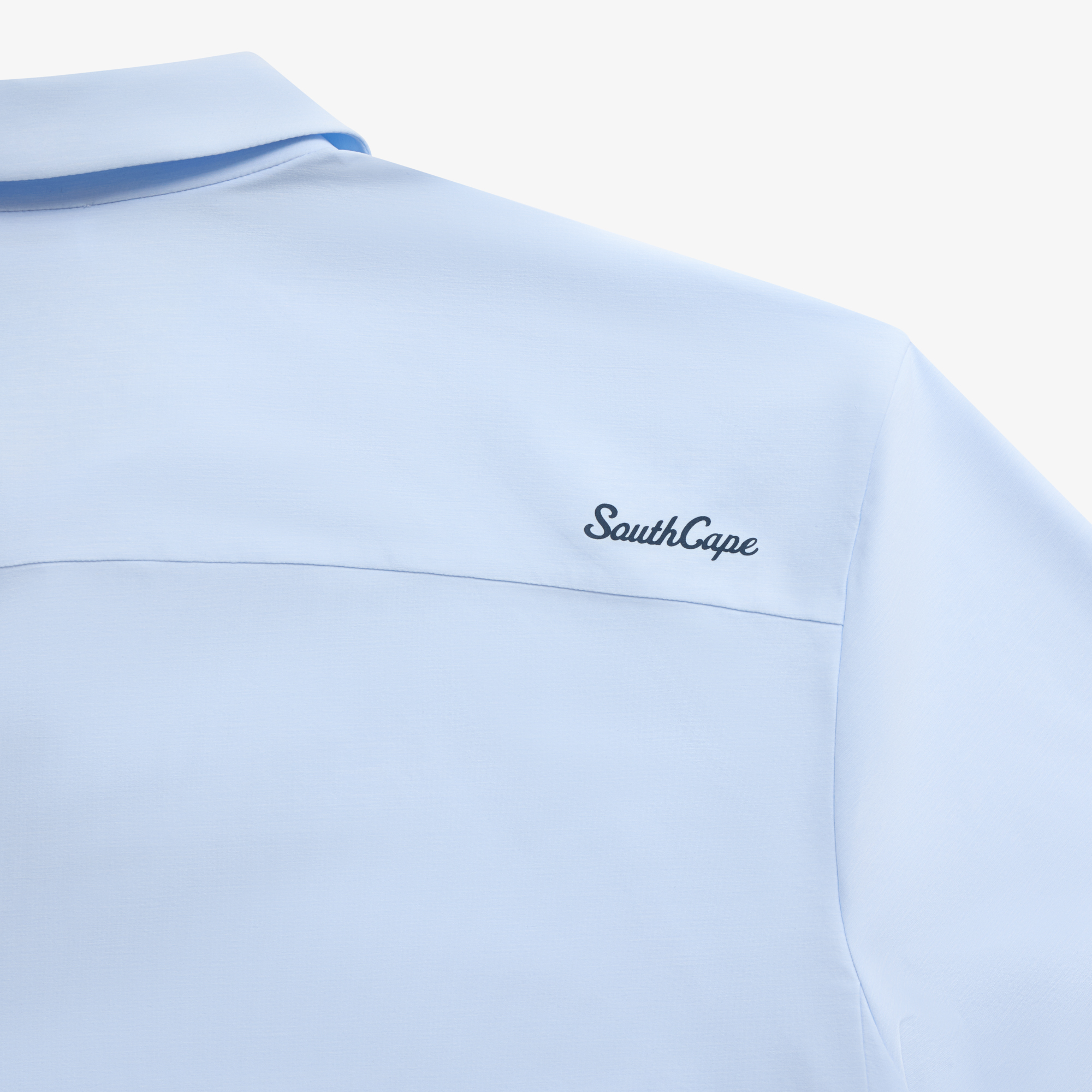 사우스케이프 남성 16 로고 오픈 카라 셔츠_라이트 블루