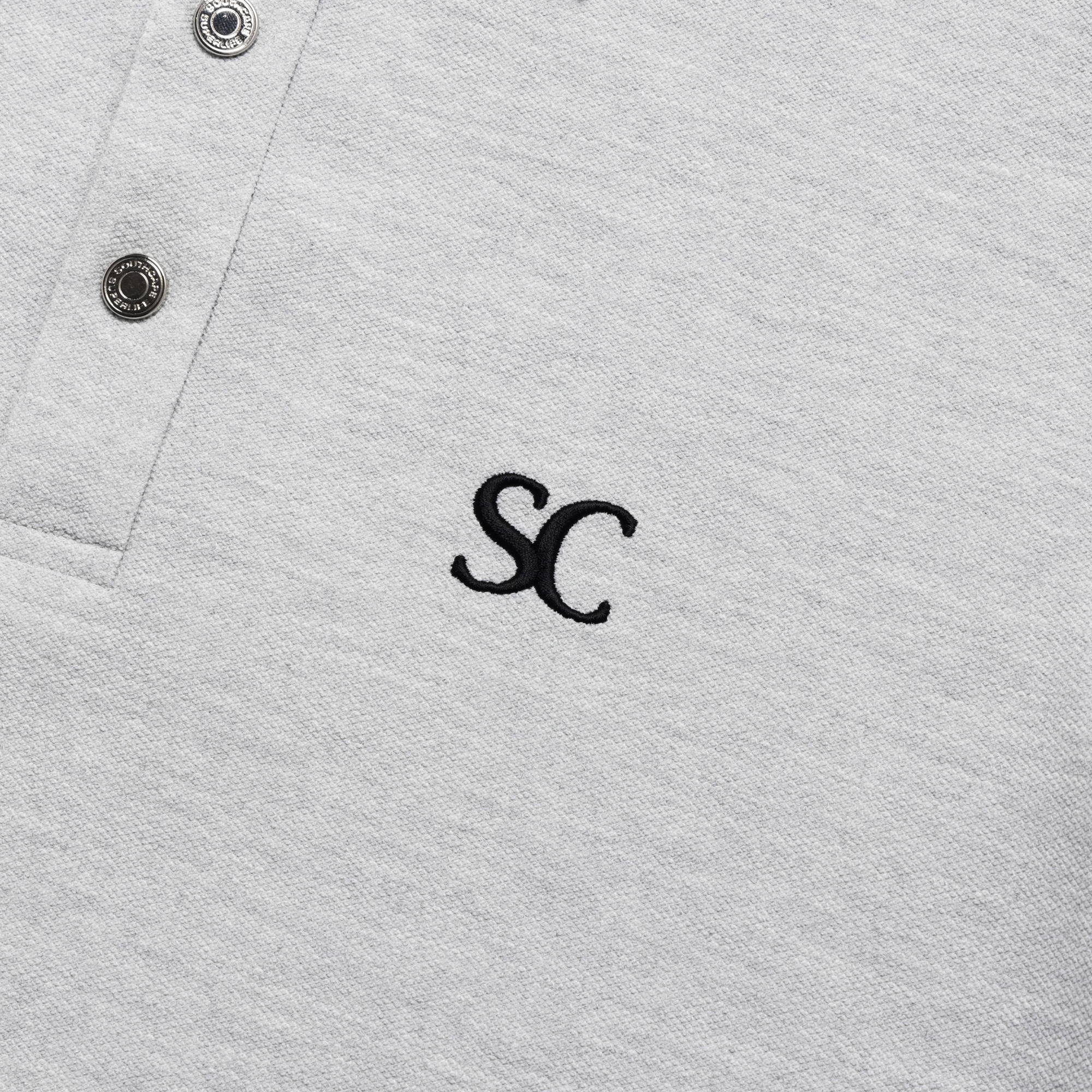 사우스케이프 남성 플로럴 카라 티셔츠_라이트 그레이