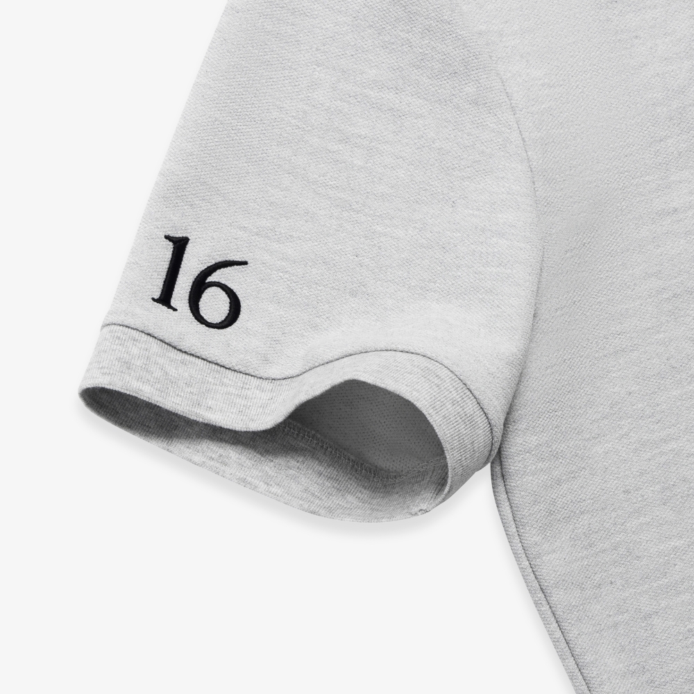 사우스케이프 남성 플로럴 카라 티셔츠_라이트 그레이