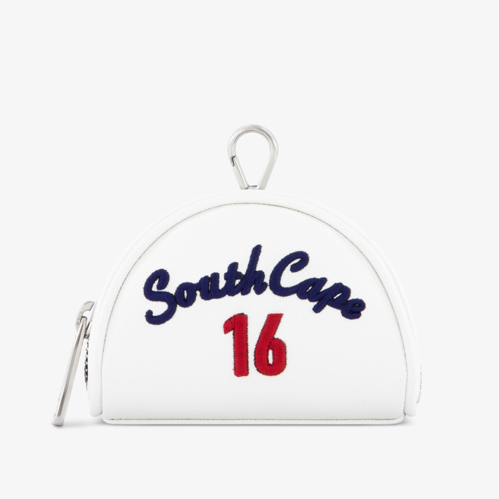 사우스케이프 16 로고 볼 파우치_화이트