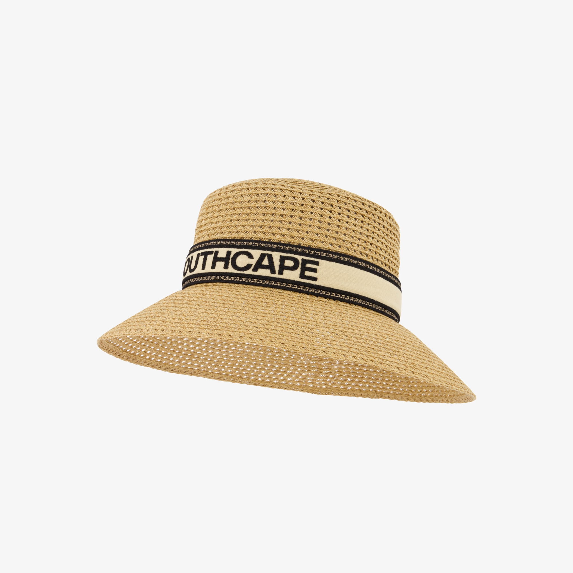 사우스케이프 여성 로고밴드 스트로 파나마햇_내추럴