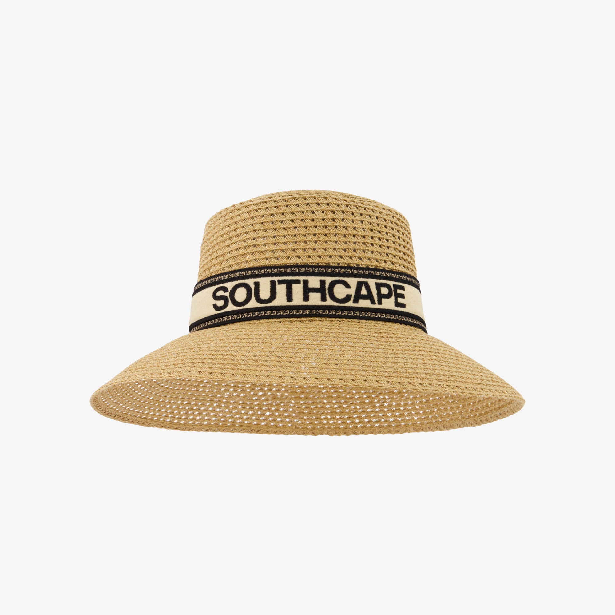 사우스케이프 여성 로고밴드 스트로 파나마햇_내추럴