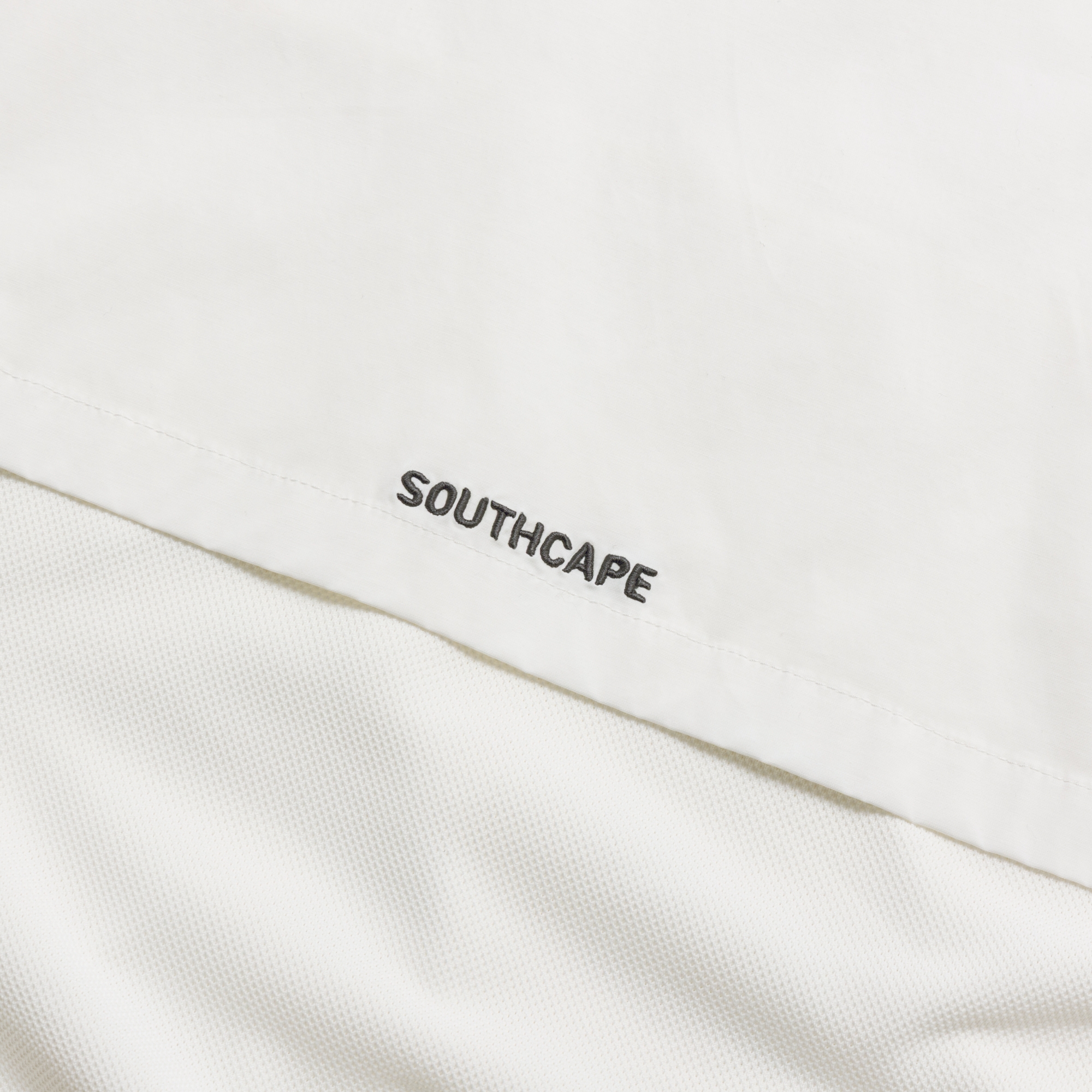 사우스케이프 여성 레이어드 넥 라인 라운드 티셔츠_화이트