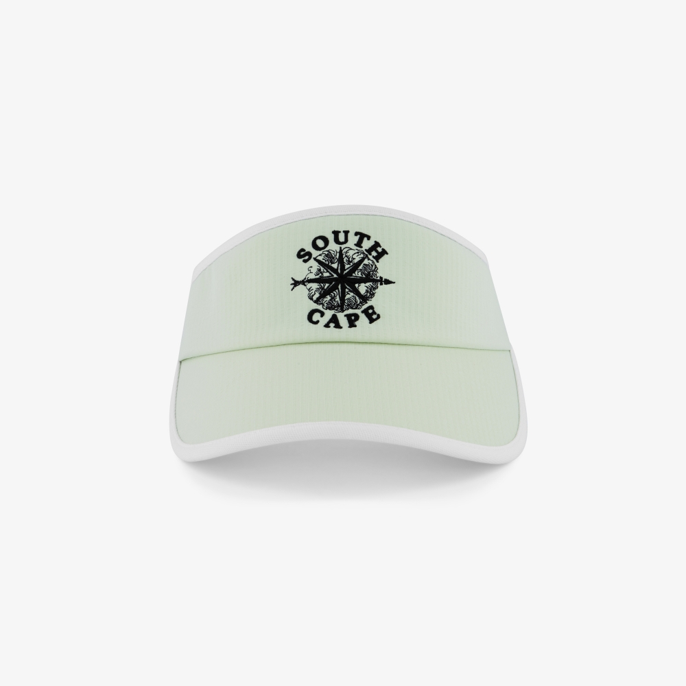 여성 사우스크로스 로고 리본 바이저_라이트 그린