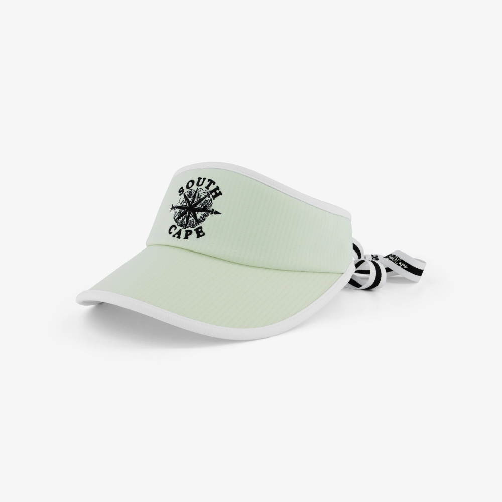 여성 사우스크로스 로고 리본 바이저_라이트 그린