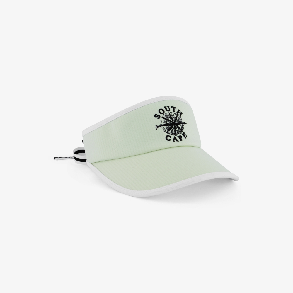 여성 사우스크로스 로고 리본 바이저_라이트 그린