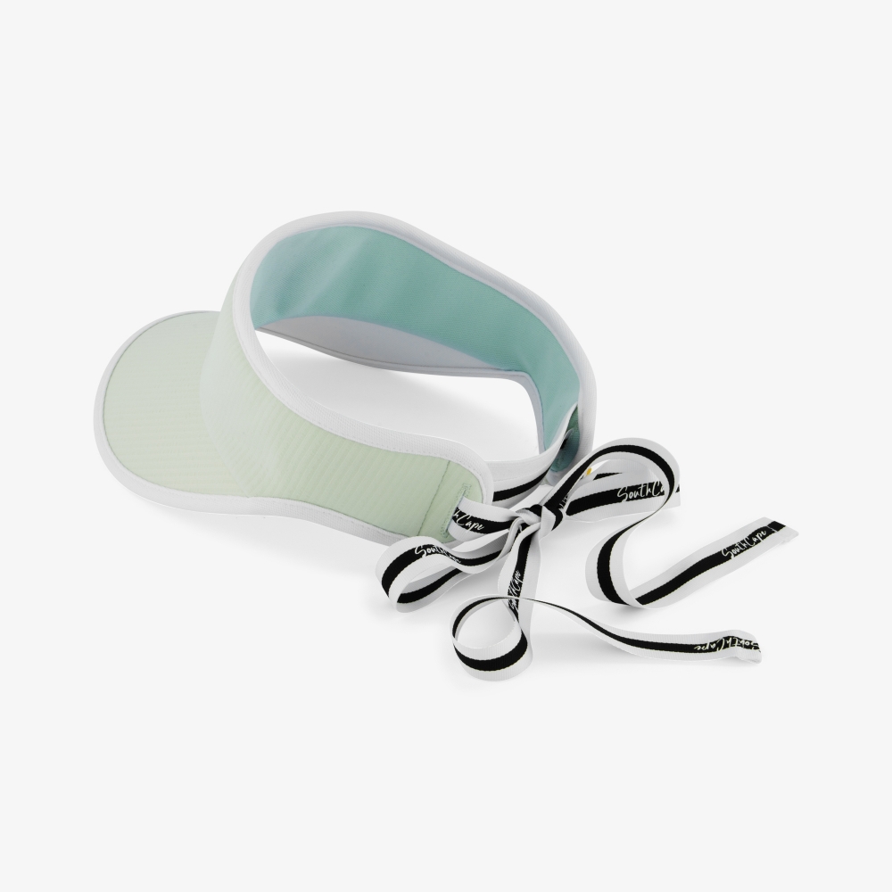 여성 사우스크로스 로고 리본 바이저_라이트 그린
