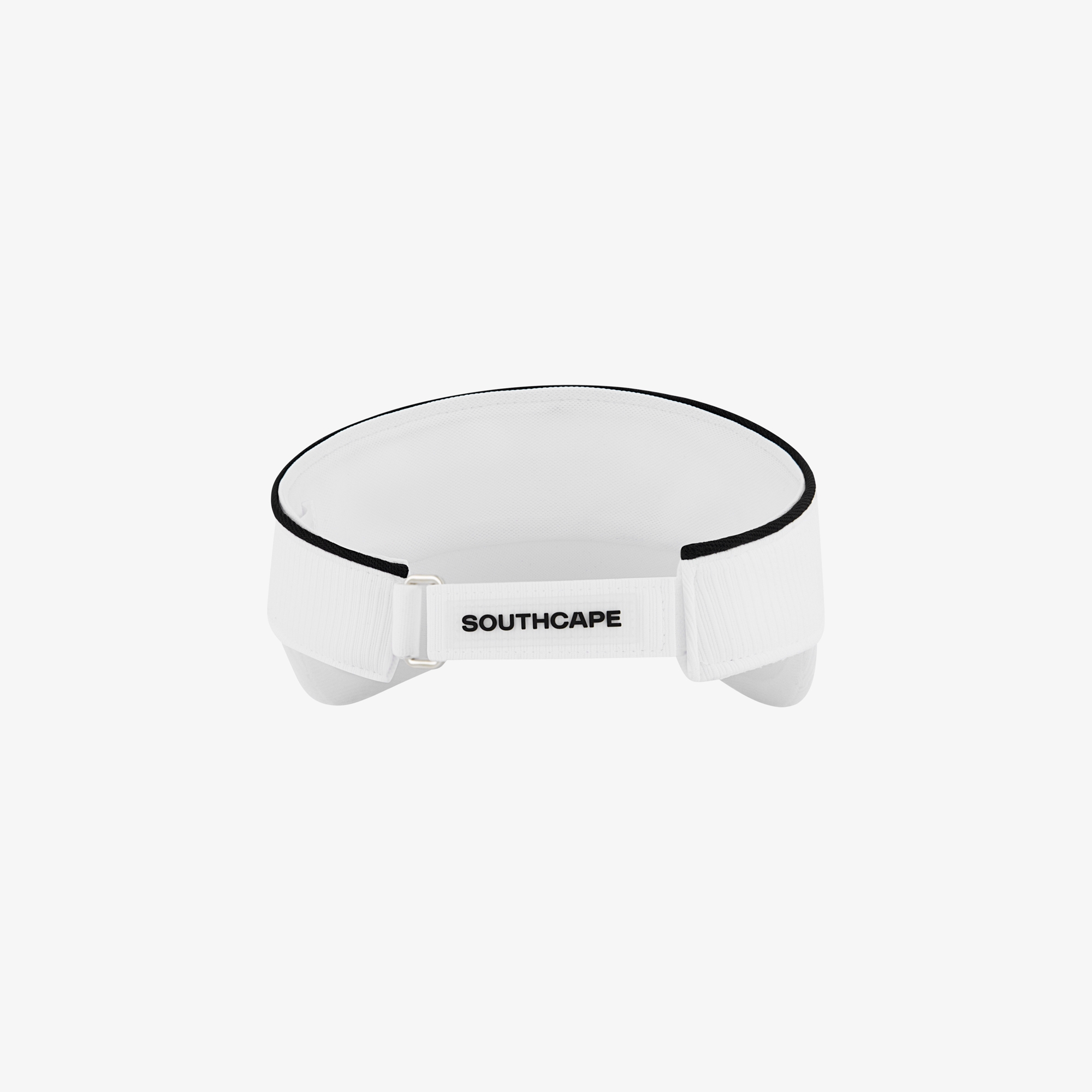 사우스케이프 여성 시어서커 스트라이프 바이저_화이트