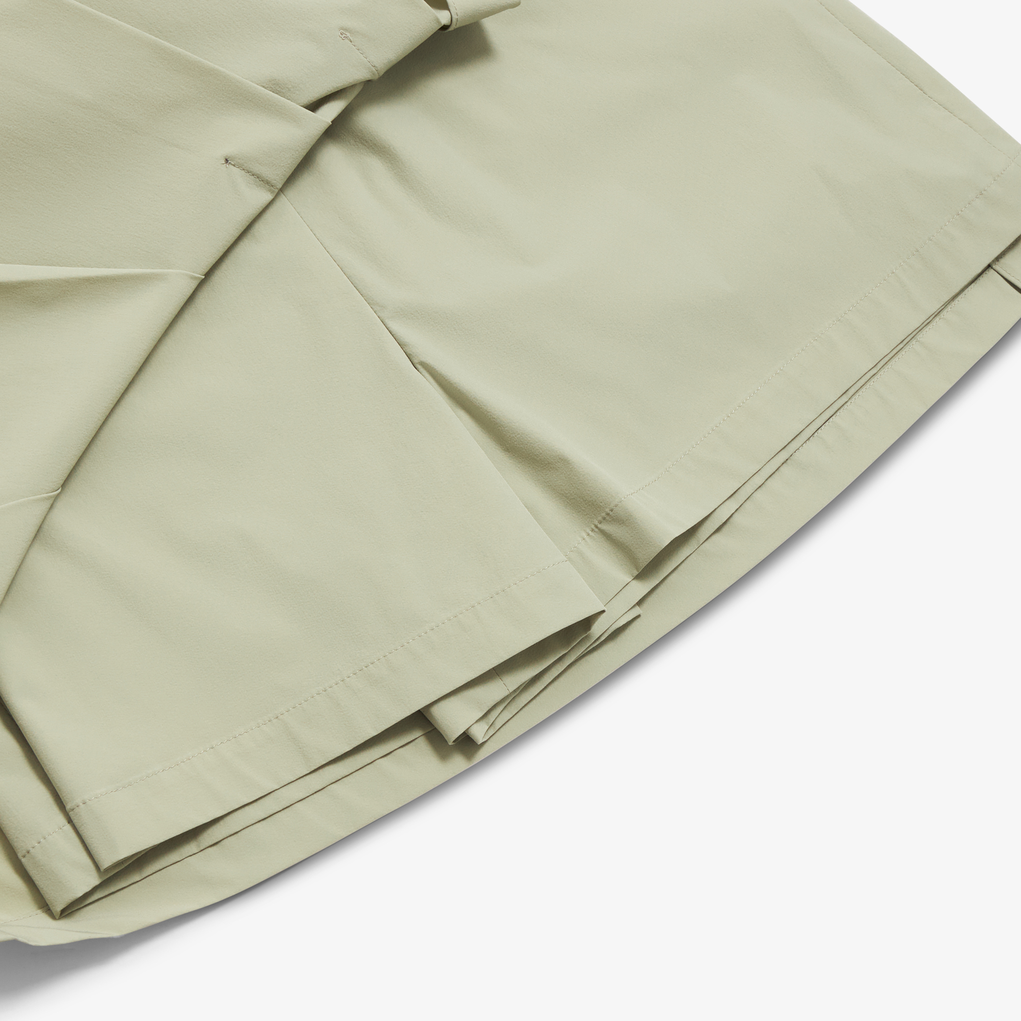 사우스케이프 여성 포켓 플리츠 큐롯 팬츠_라이트 카키