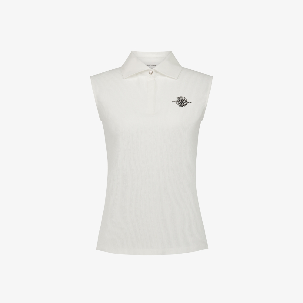 Seersucker Collar Sleeveless_WT