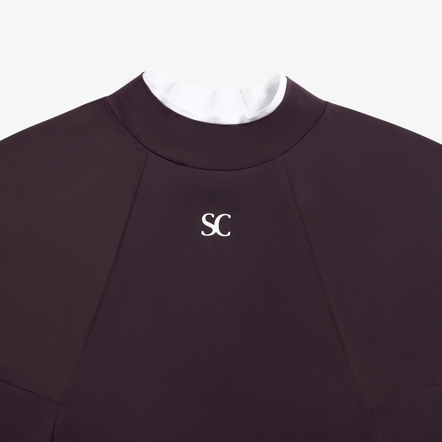 사우스케이프 여성 하이넥 라이트핏 베이스레이어_와인